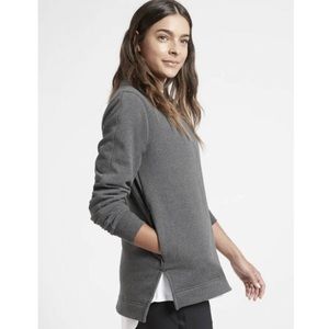 Athleta Retroplush Heather Crewneck Sweatshirt Gray Size XL